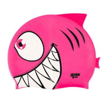 ACRAsport Otroška plavalna kapa, PIRANHA, roza