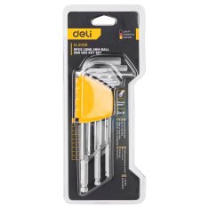 Deli Tools Komplet dolgih imbus ključev Deli Tools EDL3088, 1,5–10 mm (srebrni)