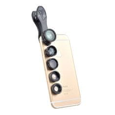 Apexel Komplet objektivov za telefon APEXEL APL-DG5H 5v1 univerzalni