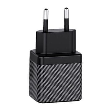 INVZI Mrežni polnilnik INVZI GaN 2x USB-C, 45 W, EU (črn)