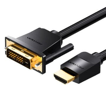 Vention HDMI kabel za DVI (24+1) Vention ABFBF 1 m, 4K 60 Hz/ 1080P 60 Hz (črn)