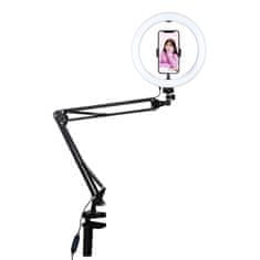 Puluz Stojalo / namizni stojalo Puluz s klipom za LED 26 cm za vloganje / streamanje na telefon PKT3090B