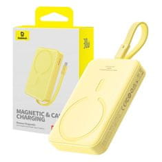 BASEUS Magnetni powerbank Baseus Magnetic Mini 10000mAh 30W MagSafe (rumen)