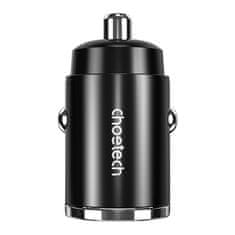Choetech Avtomobilski polnilnik Choetech TC0006 1x USB-A, 1x USB-C 30W PD 3.0 (črn)