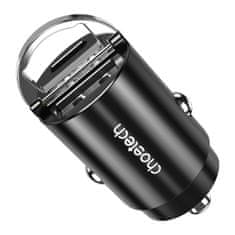 Choetech Avtomobilski polnilnik Choetech TC0006 1x USB-A, 1x USB-C 30W PD 3.0 (črn)
