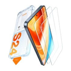 Torras Kaljeno steklo za Samsung S24 Ultra Torras Install Master