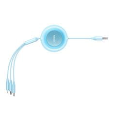 BASEUS USB kabel 3v1 Baseus Bright Mirror 2, mikro USB / Lightning / USB-C, raven, 3,5 A, 1,1 m (modra)