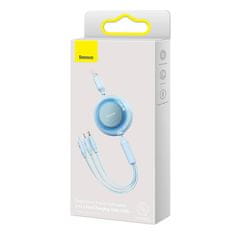 BASEUS USB kabel 3v1 Baseus Bright Mirror 2, mikro USB / Lightning / USB-C, raven, 3,5 A, 1,1 m (modra)