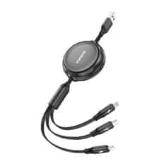 Foneng 3v1 kabel Foneng X113 1,1 m črn