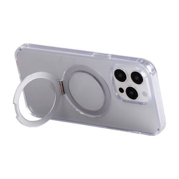 Joyroom Magnetni zaščitni etui z držalom Joyroom JR-BP004 za iPhone 15 (prozoren)