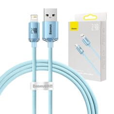 BASEUS USB kabel za iP Baseus Crystal Shine, 2,4 A, 1,2 m (modri)