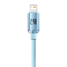 BASEUS USB kabel za iP Baseus Crystal Shine, 2,4 A, 1,2 m (modri)