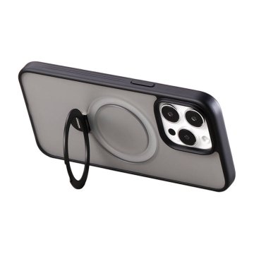 Joyroom Magnetni zaščitni etui z držalom Joyroom JR-BP004 za iPhone 15 (črn)
