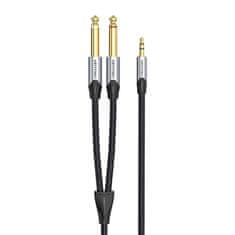 Vention Avdio kabel mini jack 3,5 mm na 2x jack 6,35 mm moški Vention BARHK 8 m