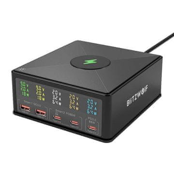 Blitzwolf Blitzwolf 868H polnilec 160W, 2xUSB-A, 3xUSB-C, črn