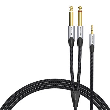 Vention Avdio kabel mini jack 3,5 mm na 2x jack 6,35 mm moški Vention BARHL 10 m
