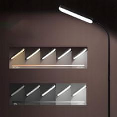 Dexxer LED gibljiva talna svetilka 198cm 6-stopenjska + daljinski upravljalnik črna
