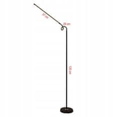 Dexxer 12W LED gibljiva talna svetilka 180cm USB črna