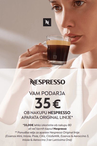 Nespresso promocija: 35 € darilni bon