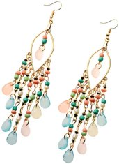 For Fun & Home Retro orientalske uhane za dame v boho stilu, barvne, kovinske, dolžina 12,8 cm