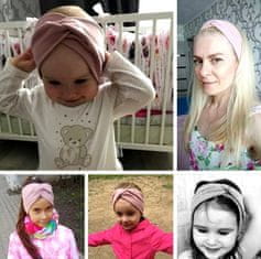 For Fun & Home Dječja modna turban traka, univerzalna veličina, ugodan i mekan materijal, širina 9,5 cm