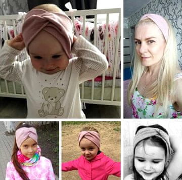For Fun & Home Dječja modna turban traka, univerzalna veličina, ugodan i mekan materijal, širina 9,5 cm