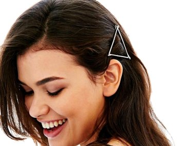 For Fun & Home Trojna sponka za lase z mašle, bižuterijski kov, velikost 5,5 x 4,5 cm