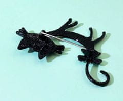 For Fun & Home Eleganten Mačji Brož Barvna Umetnost, Širina 6,4 cm, Višina 5 cm, Material Nakitna Zlitina