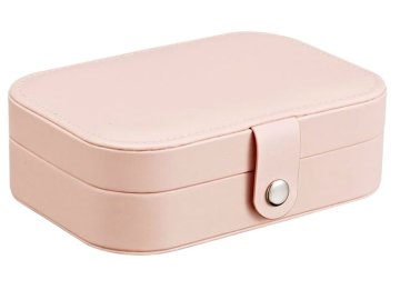 Camerazar Majhna plastična škatlica za nakit, organizator, zložljiva, 16 x 11 x 5 cm, s mehko tkanino znotraj