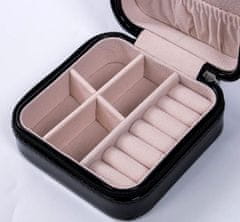 Camerazar Organizator za nakit z zadrgo, plastičen, 10x10x5 cm
