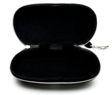 Camerazar Elegantna trda etuija za očala z mehkim podloženjem, črna, 17x8x5.5 cm