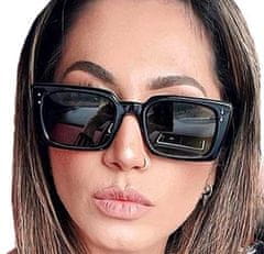 Camerazar Unisex sončna očala s mačjih očeh, črna barva, plastičen okvir, UV400 cat 3 filter