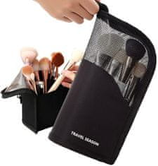 Camerazar Organizator za čopiče in svinčnike, črn PVC+TPU material, dimenzije 25x13x13 cm