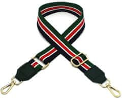 Camerazar Nastavljivi Pas za Torbico, Črno-Rdeč z Belim Pasom, Poliester, 146x38 mm
