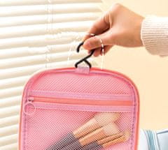 Camerazar Velika vodoodporna kozmetična torba za obešanje, prozorna, PVC+TPU, 18x23x13 cm