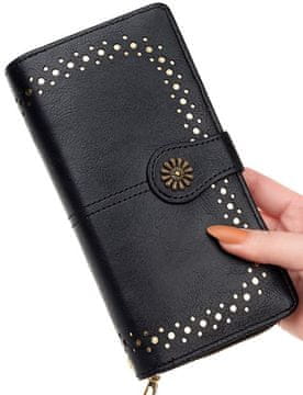 Camerazar Velika ženska denarnica iz ekološke usnjene, 15 predalčkov, dimenzije 19,3 x 10 x 3,5 cm