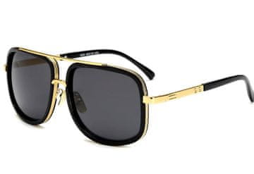 Camerazar Unisex Retro Pilotska Sončna Očala, Zlata Barva, UV Filter 400, Velikost 54-65-19-145 mm