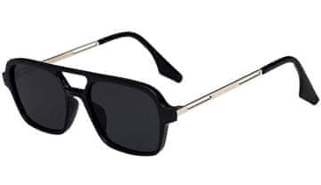 Camerazar Moderne kvadratne sončne očala za ženske, plastika, UV400 filter, 136 mm