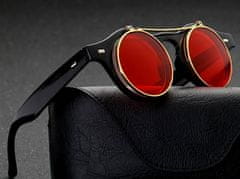 Camerazar Steampunk retro očala z odprtimi lečami, kovinski okvir, UV filter 400