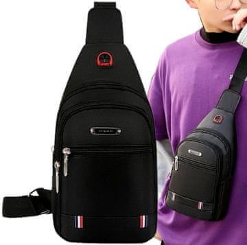 Camerazar Moška mestna torba čez ramo, vodoodporen material Oxford, širina 19 cm - višina 30 cm - globina 5 cm