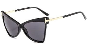 Camerazar Ženske sončne očala s mačjimi očmi, kovinski okvir, UV filter 400 kat. 3, velikost 14,5x14,8 cm