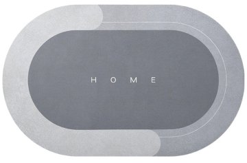 Camerazar Ovalna protislipna absorpcijska kopalna podloga, siva pena, 40 x 60 cm