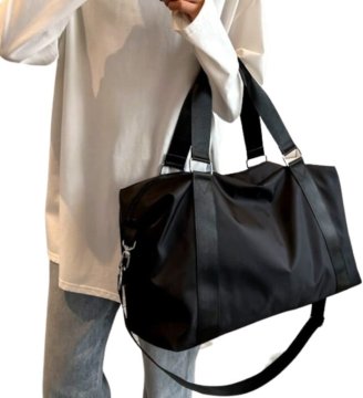 Camerazar Prostorna potovalna torba za trening, črna, vodoodporen najlon, 51x30x21 cm