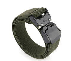 Camerazar Unisex Vojaški Taktični Pas SURVIVAL, Zelen, Polipropilenski Najlon, 125 cm