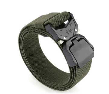 Camerazar Unisex Vojaški Taktični Pas SURVIVAL, Zelen, Polipropilenski Najlon, 125 cm