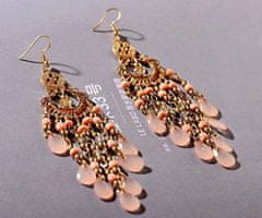 For Fun & Home Ženske Uhani v Boho Slogu, Dolgi, Orientalski Stil, Kov, 11,5 cm x 2,5 cm