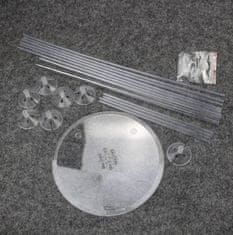 Camerazar Nosilec za balone, prozoren plast, 70 cm, s 7 koši in stabilno podlago