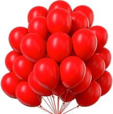Camerazar Set 50 rdečih balonov iz lateksa, 30 cm
