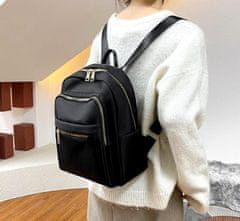 Camerazar Damski mestni nahrbtnik v retro slogu, 100% bombaž, velikost 31x28x12 cm