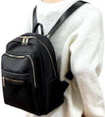 Camerazar Damski mestni nahrbtnik v retro slogu, 100% bombaž, velikost 31x28x12 cm